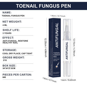 Venta Caliente: <span class=keywords><strong>Reparador</strong></span> de Uñas Antifúngico de 4 ml con Pluma Formadora de Película Transparente, Alto Contenido de Ácido Undecilénico, Tratamiento para Hongos en las Uñas de los Pies - Product Image 5