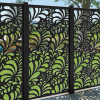 Balustrades de balcon en aluminium avec lattes en bois, design contemporain, fixation murale, résistantes à la rouille, panneaux en verre pour usage extérieur