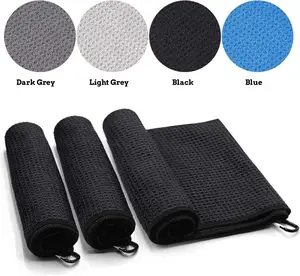 High Quality Custom Different Shape Microfiber Waffle Magnetic Golf Towels Magnet For Golf