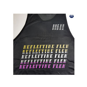 Cuentas brillantes reflectantes Visibles de vinilo de transferencia de calor de Corea de PU de alta calidad para camisas de construcción ropa - Product Image 1