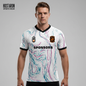HOSTARON Sublimatie Voetbaltenues Op Maat Heren Voetbalset Clubshirt Sport Voetbaluniform Ademend Voetbalshirt - Product Image 1