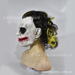 Nouveau Masque de Tête en Latex pour Halloween, Joker Souriant, <span class=keywords><strong>Batman</strong></span> Clown, Costume de Cosplay, <span class=keywords><strong>Accessoire</strong></span> de Film - Product Image 2