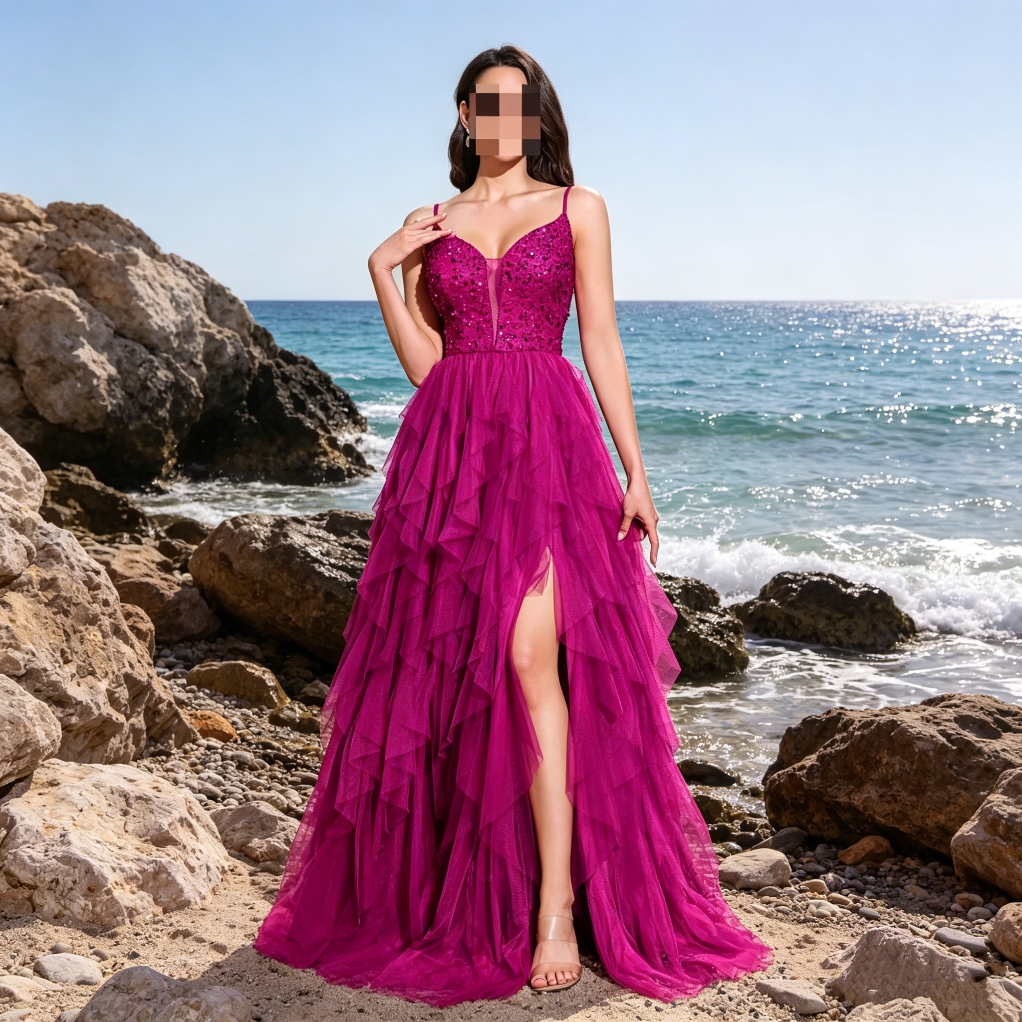 monsoon girls' tulle bridesmaid dress product info and reviews Cheap Light Pink Wedding Dresses Spaghetti Strap Tulle Beach Wedding Dress  – SheerGirl main image 0