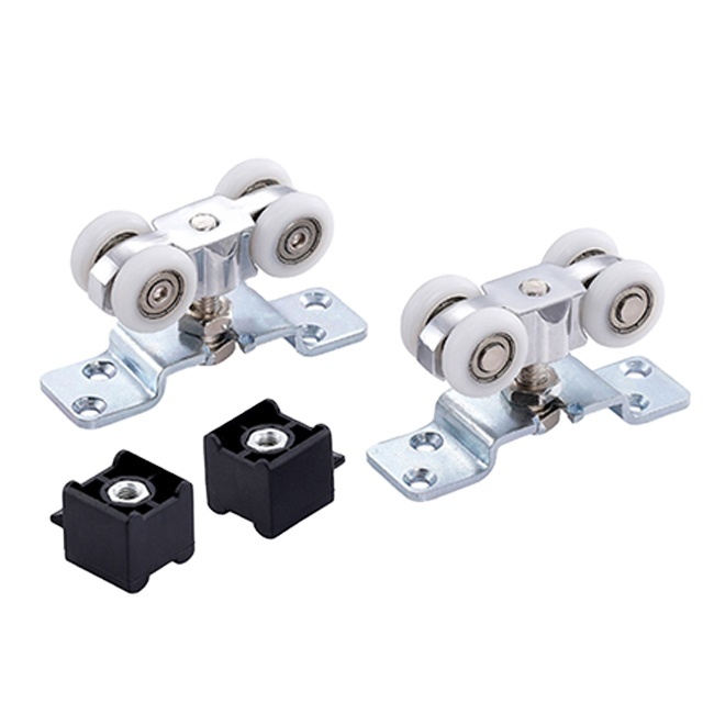 YUANQIAN - Ruedas para mamparas de ducha, 20 mm, con tornillos de 20 mm, cobre, 8 unidades