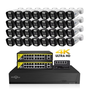 Système de caméra de sécurité CCTV 32 canaux 8MP avec vision nocturne couleur, port Ethernet Gigabit Full HD 4K, Z-PK-32HB718 Poe Security - Product Image 1