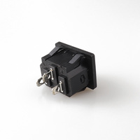 Enchufe de CA LZ-14-2, 10A 250V, Toma de Corriente IEC, Enchufe Universal de 2 Tomas con Conexión Eléctrica para Uso Eléctrico