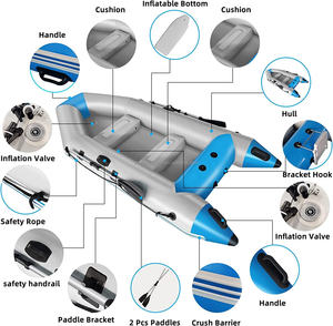 <span class=keywords><strong>Bateau</strong></span> pneumatique léger et abordable 2026 pour 4 à 8 personnes, grande taille personnalisée 4,2 m, <span class=keywords><strong>bateau</strong></span> semi-rigide en Hypalon - Product Image 2