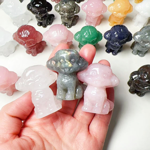 หินควอตซ์ธรรมชาติผสมขนาด 45 มม. สำหรับงานประดิษฐ์รูปสัตว์ ตุ๊กตาหมา สำหรับตกแต่งบ้าน ลดราคาพิเศษ - Product Image 1