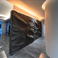 Panel de Pared 3D de Poliuretano Ligero con Diseño de Roca y Piedra, Revestimiento de Pared de Imitación de Piedra PU para Decoración Interior y Exterior