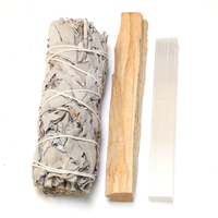 Vente en gros d'artisanat en cristal naturel Coffret esprit sauge blanche de Californie pour la méditation
