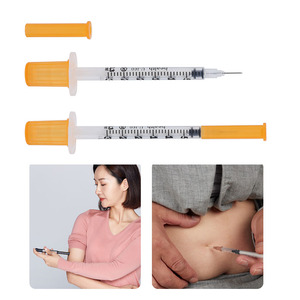 <span class=keywords><strong>Jeringa</strong></span> de Insulina Desechable de 0.3ml, 0.5ml y 1ml con Cabeza Naranja y Aguja para Diabéticos - Product Image 6