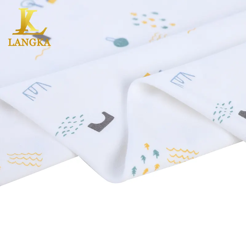 Langka 2021 Новое поступление Экологически чистая дышащая хлопчатобумажная детская ткань с принтом Рождественская хлопчатобумажная ткань для пижам хлопчатобумажная ткань