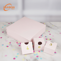 Calendrier de l'Avent Ramadan 7 Jours en Gros, Vide, en Carton Recyclable, avec Laminage Brillant et Boîte en Papier Magnétique Gaufrée pour Cadeau