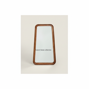Marco de espejo de madera hecho a mano rústico duradero para la decoración elegante vintage del baño o del pasillo de la sala de estar - Product Image 1