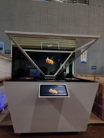 21.5 Pulgadas 360 °    Proyector de Pirámide Holográfica 3D Holobox para Exhibición de Productos en Museos Inmersivos, Centros Comerciales y Exposiciones