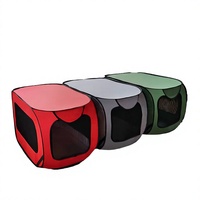 Cages pliables en coton ventilées pour chiens et chats avec plateau en plastique et fermeture éclair – Style moderne, classique et luxueux