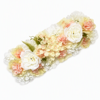 Décoration d'arche de mariage, chemin de table en soie mélangée, rangée de fleurs artificielles de roses pour événements, banquets, hôtels et murs