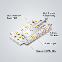 Circuit imprimé en aluminium LED 35um 1,2 mm à haute conductivité thermique pour luminaires