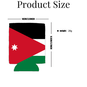 Manchons de tasse en néoprène personnalisés avec drapeau de Jordanie, réutilisables, pour tasse à thé, gaine de tasse à thé, sous-verre promotionnel personnalisable pour les boissons - Product Image 2