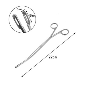 Yjianmei Pinces de retrait de DIU en acier inoxydable à dents courbées, instrument de chirurgie gynécologique Classe I - Product Image 4