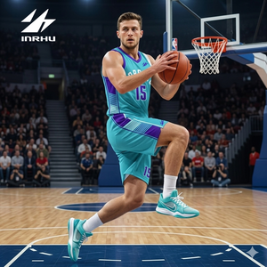 Jersey Basket Unisex Customizable Bolak-Balik Cepat Kering Bahan Mesh Bernapas Seragam Tim Dewasa Ukuran Besar Nama Dapat Disesuaikan - Product Image 1