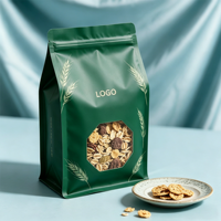 Sacs d'emballage plats à fond plat avec valve à fermeture éclair, imprimés en flexographie personnalisée, recyclables, pour les grains de café et les chips de pommes de terre