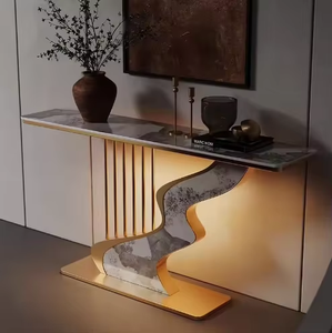 Luxury Modern Rock Board Entrance <b>Console</b> <b>Table</b> Minimal Creative Wall Decor End <b>Table</b> for Living Room Villa Hotel - Product Image 4
