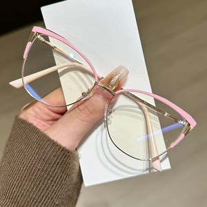 98-013 bán buôn mix mô hình hồng đỏ chắp vá quá khổ vàng không gỉ 2025 Kính mắt Frames đối với phụ nữ - Product Image 3