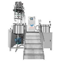 Machine d'émulsification et d'homogénéisation sous vide 500L avec moteur ABB, pompe à engrenages, contrôle PLC, matériau SUS316L pour la production de cosmétiques et de produits chimiques
