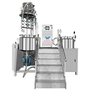 Machine d'homogénéisation et d'émulsification sous vide de 500 L, pompe à moteur, engrenage, contrôle PLC, matériau SUS316L pour la production de cosmétiques et de produits chimiques - Product Image 1