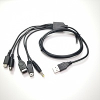 Câble de charge en PVC 5 en 1 pour SP/3DS/NDSLITE/WII U/PSP 1.2M câble USB accessoire de Console de jeu
