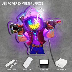 Arte Mural LED de Neón Impreso con UV, Iluminación Multicolor, Control por Interruptor y Alimentación USB, para Decoración de Hogar, Bodas, Bares, Tiendas, Centros Comerciales y Edificios - Product Image 4