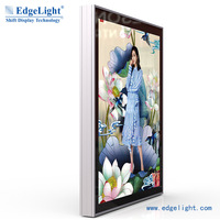 Boîte lumineuse LED magnétique double face ultra-mince en acrylique et alliage d'aluminium pour affichage de prix et publicité dans les salons de thé