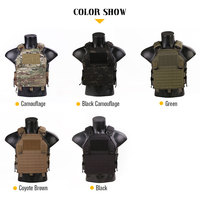 Gilet tactique de combat Emersongear en nylon Cordura 500D à libération rapide, noir, avec style LAVC