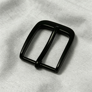 Classic Matte Black <b>Pin</b> Buckle, Adjustable Metal Belt Fastener for Belts, Bags, Dog <b>Collars</b> and Leather Craft - Product Image 1