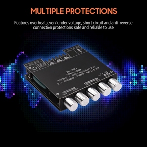2.1 Kênh Loa Siêu Trầm Khuếch Đại Công Suất Mô-đun DIY Kit 50WX2 + 100W Treble Bass Điều Khiển Âm Lượng Stereo Loa Kỹ Thuật Số Amp - Product Image 4