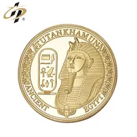 Tùy Chỉnh Kim Loại Ai Cập Cổ Đại Challenge Coin, Pharaoh Ai Cập Tutankhamun Lưu Niệm Tiền Xu