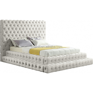 Fournisseur en gros pour l'Amérique du <span class=keywords><strong>Nord</strong></span>, cadre de lit Queen en tissu velours de qualité pour hôtel - Product Image 6