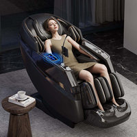 Fauteuil de massage haut de gamme pour la maison et le bureau, électrique, corps entier, avec fonction 4D, trajectoire SL, zéro gravité et commande vocale IA