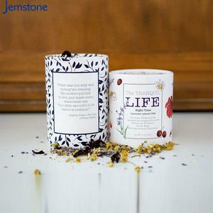 Tube en papier personnalisé recyclable pour le thé avec emballage en carton kraft, emballage en tube en papier - Product Image 2