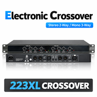 Processeur de crossover audio pour montage en rack, pour spectacles en plein air, conférences, karaoké et systèmes de sonorisation PA