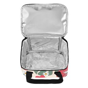 Sac isotherme portable à imprimé floral personnalisé, grand sac isotherme pour le déjeuner, sac à lunch thermique pour les aliments, pique-nique, activité de plein air - Product Image 5