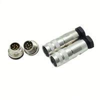 Tornillo industrial Soldadura Contacto chapado en oro AISG Metal Macho y hembra Conector M16 de 8 pines