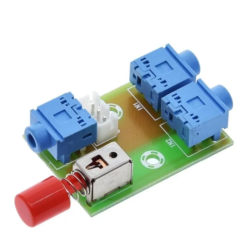 XH-M371 3.5 Audio 2 Ways into 1 Way Out Audio Switching Module Switch Board Audio Socket Switch Diy Electronic PCB Board