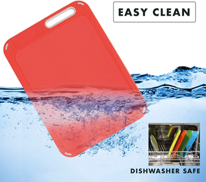 Juego <span class=keywords><strong>de</strong></span> 4 Tablas <span class=keywords><strong>de</strong></span> Cortar <span class=keywords><strong>de</strong></span> Plástico PP Blanco Crema, Antideslizantes, Libres <span class=keywords><strong>de</strong></span> BPA, con Diseño Reutilizable, 33x23x5cm, para Utensilios <span class=keywords><strong>de</strong></span> <span class=keywords><strong>Cocina</strong></span> - Product Image 4