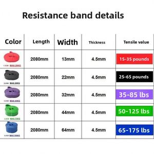 Pull up Assist Resistance <b>Bands</b> Fitness Strength Training <b>Workout</b> Exercise Heavy Duty Elastic <b>Bands</b> for Men Women - Product Image 4