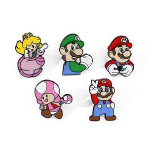 Toptan sevimli süper Anime Mario Bros Metal rozeti giyim şapka ayakkabı aksesuarları dekorasyon pimleri - Product Image 1