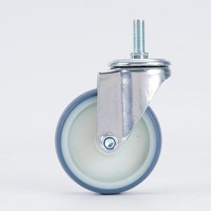 Exzellenter Preis 3 Zoll 4 Zoll 5 Zoll 60-100kg Tragfähigkeit Blaue TPR Industrielle Rollen mit Gewindestange - Product Image 1