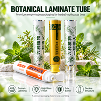 Tube d'emballage de dentifrice en aluminium et plastique avec logo personnalisé, imprimé UV, bouchon à vis, conteneur cosmétique 12,7-35 mm
