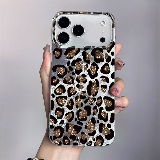 Fashion Shockproof Women Girl Leopard Print Mobile Phone Cover Case for iPhone 17 16 15 Pro Max Customized Phone Case